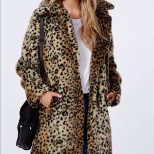 Missguided Faux Fur Cheetah Jacket